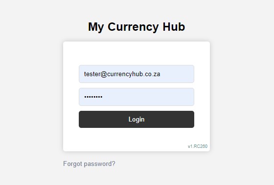 My Hub Login Preview